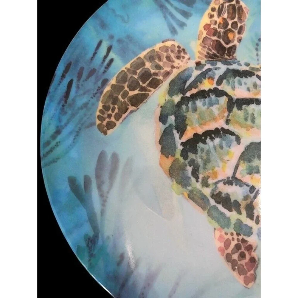 Sea Turtle Melamine Dinner Plates Dishes 11